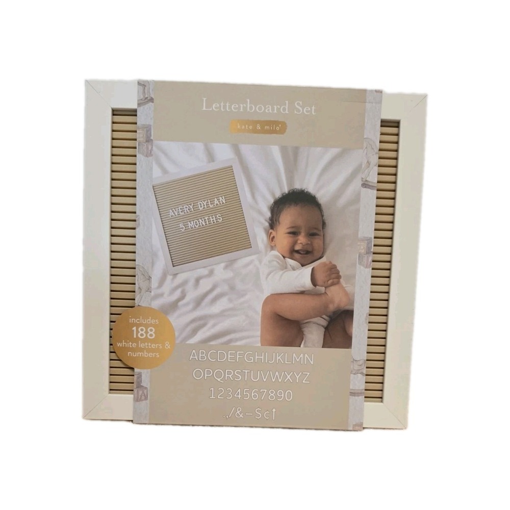 Kate & Milo Letterboard Set- Can Be Used For Special Occasions (188 PCS) - NEW